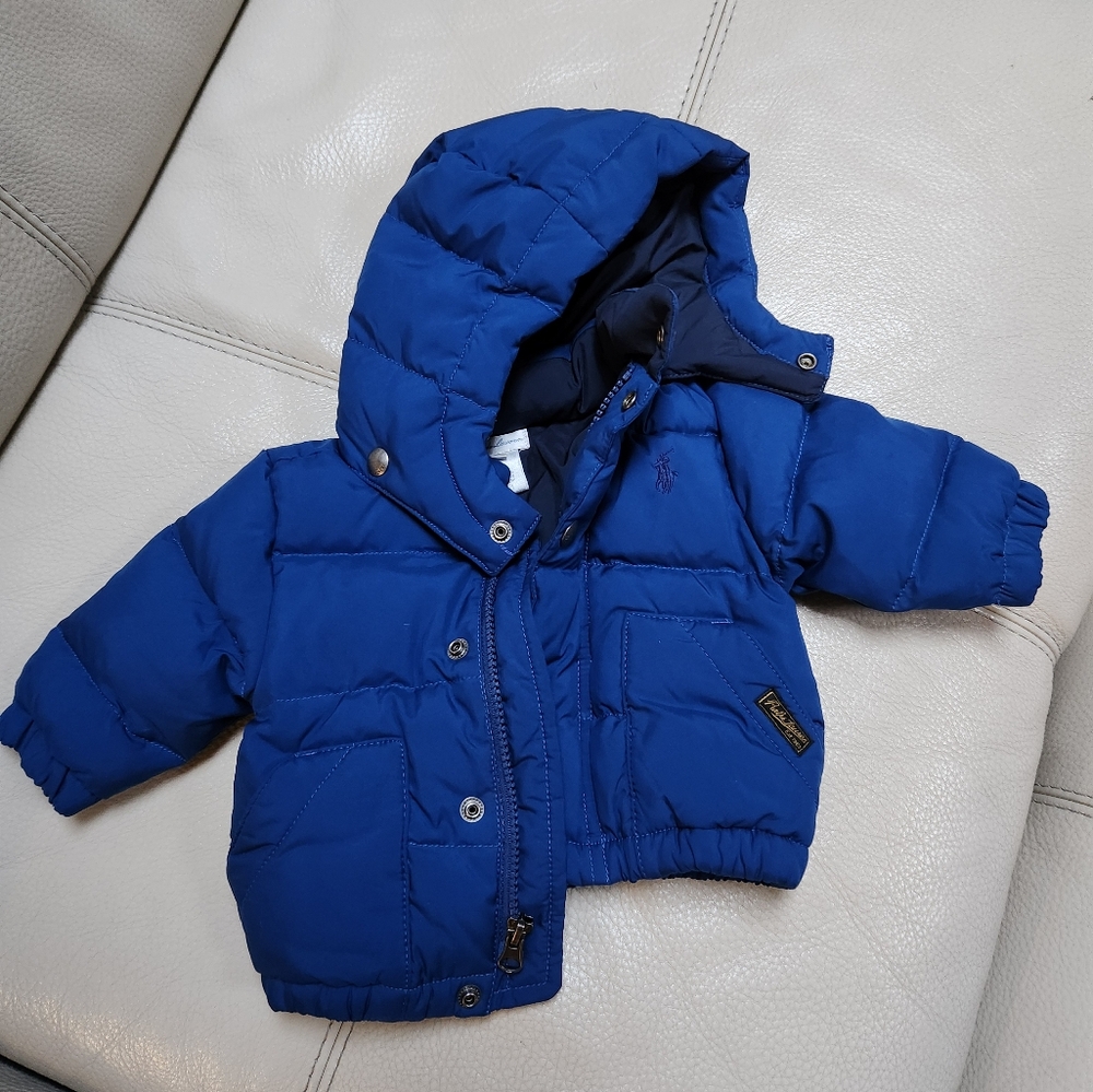 Ralph Lauren 6M blue puffer coat